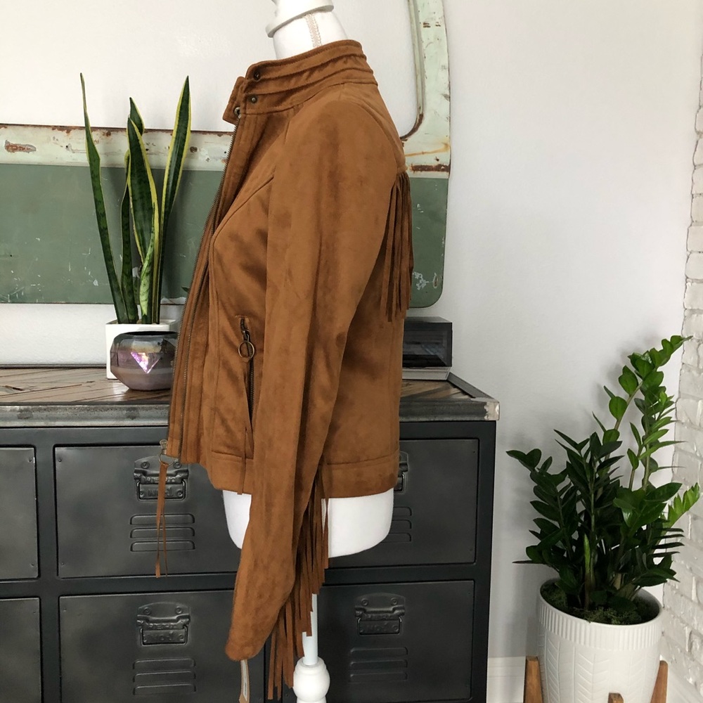 Rachel Roy Vegan Leather Suede Jacket Festival Coachella Stagecoach